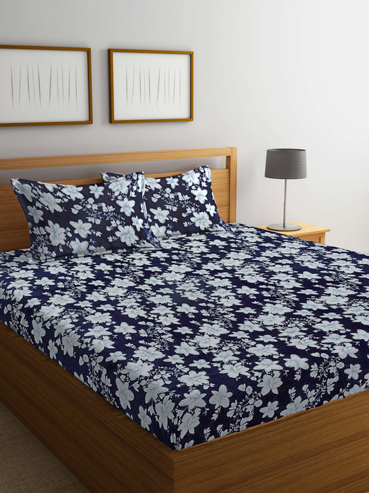 ARRABI® King Size Winter Woolen Bedsheet with 2 Pillow Covers (235 X 215 cm)