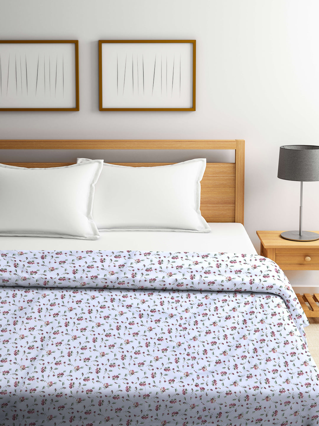 Arrabi Multi Floral TC Cotton Blend 300 GSM King Size Double Dohar (240 x 210 cm)