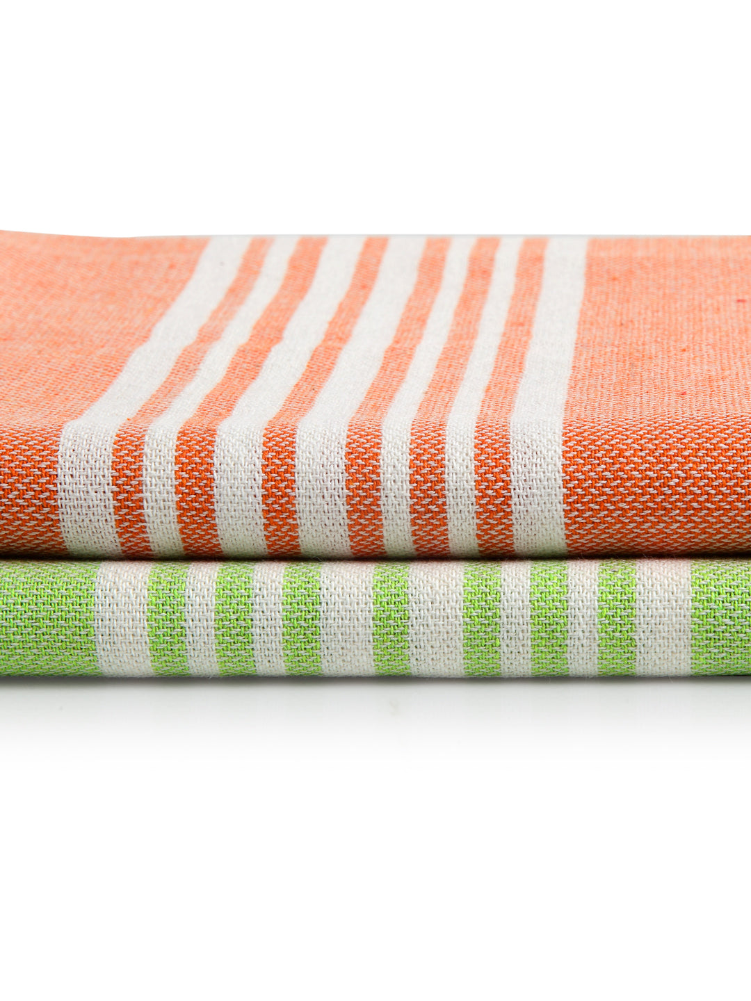 Arrabi Multi Solid Handwoven Cotton Bath Towel (Set of 2 ) (150 X 75 Cm)