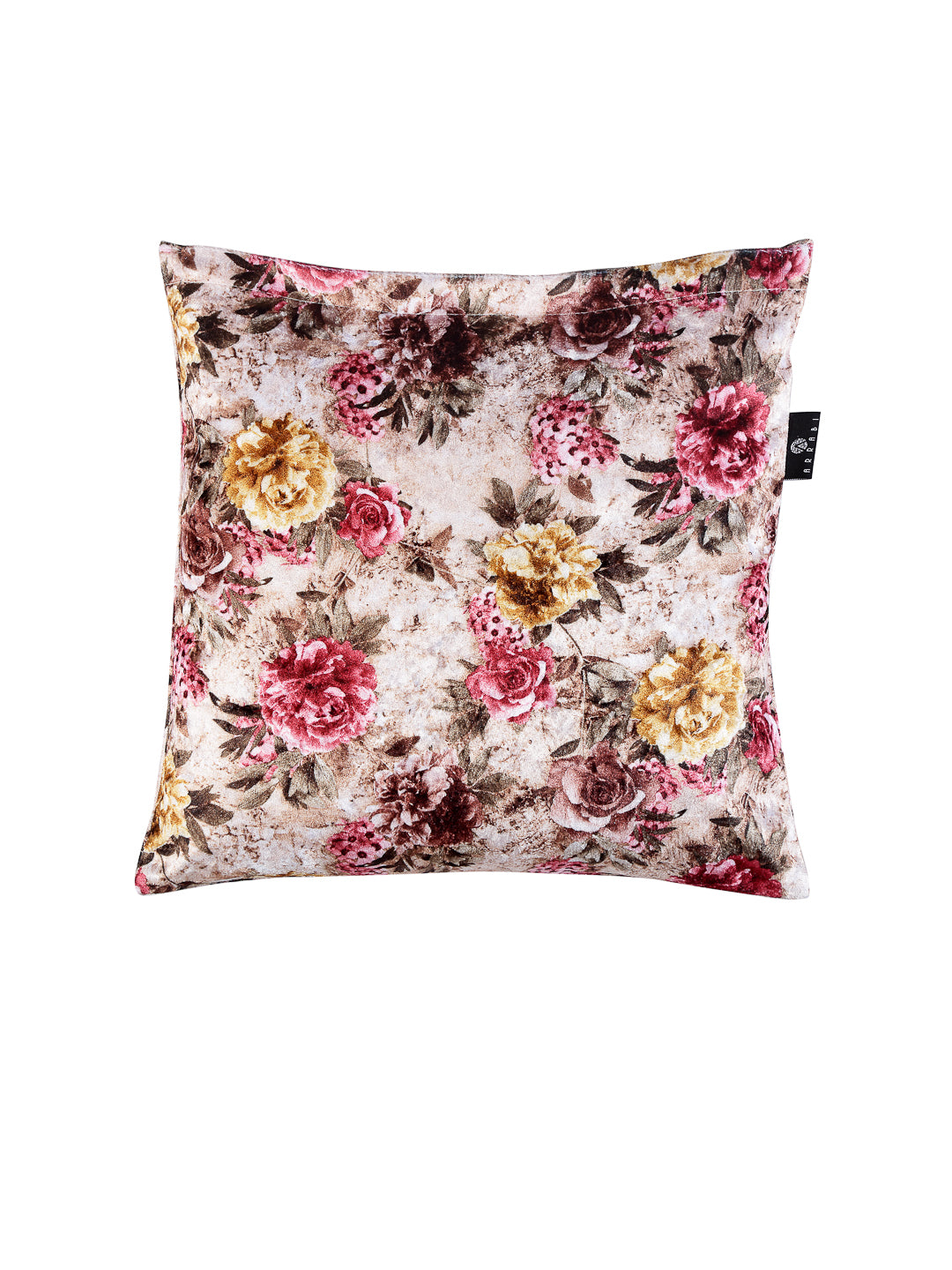 Arrabi Pink Floral TC Chenille Cotton Blend Cushion Covers (Pack of 5) (40 x 40 cm)