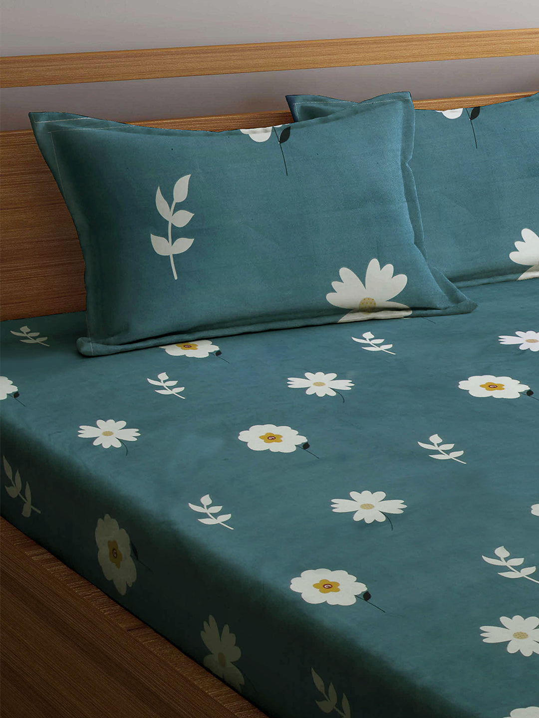 ARRABI® Super King Size Bedsheet with Two Pillow Covers (270 x 260 cm)