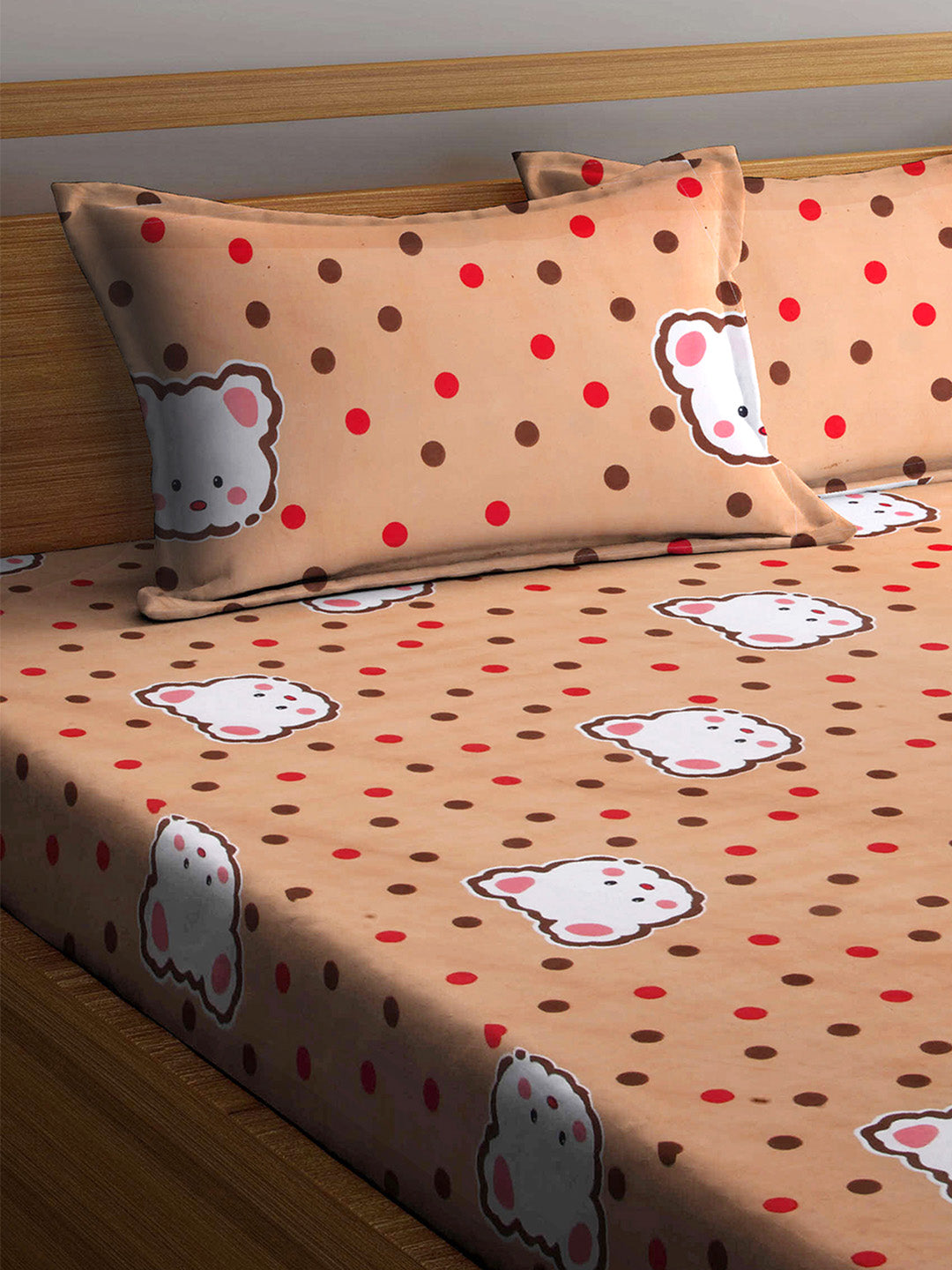 Kid's Special King Size Bed Sheet Set with 2 Pillow Covers by Arrabi® (250 x 220 cm)