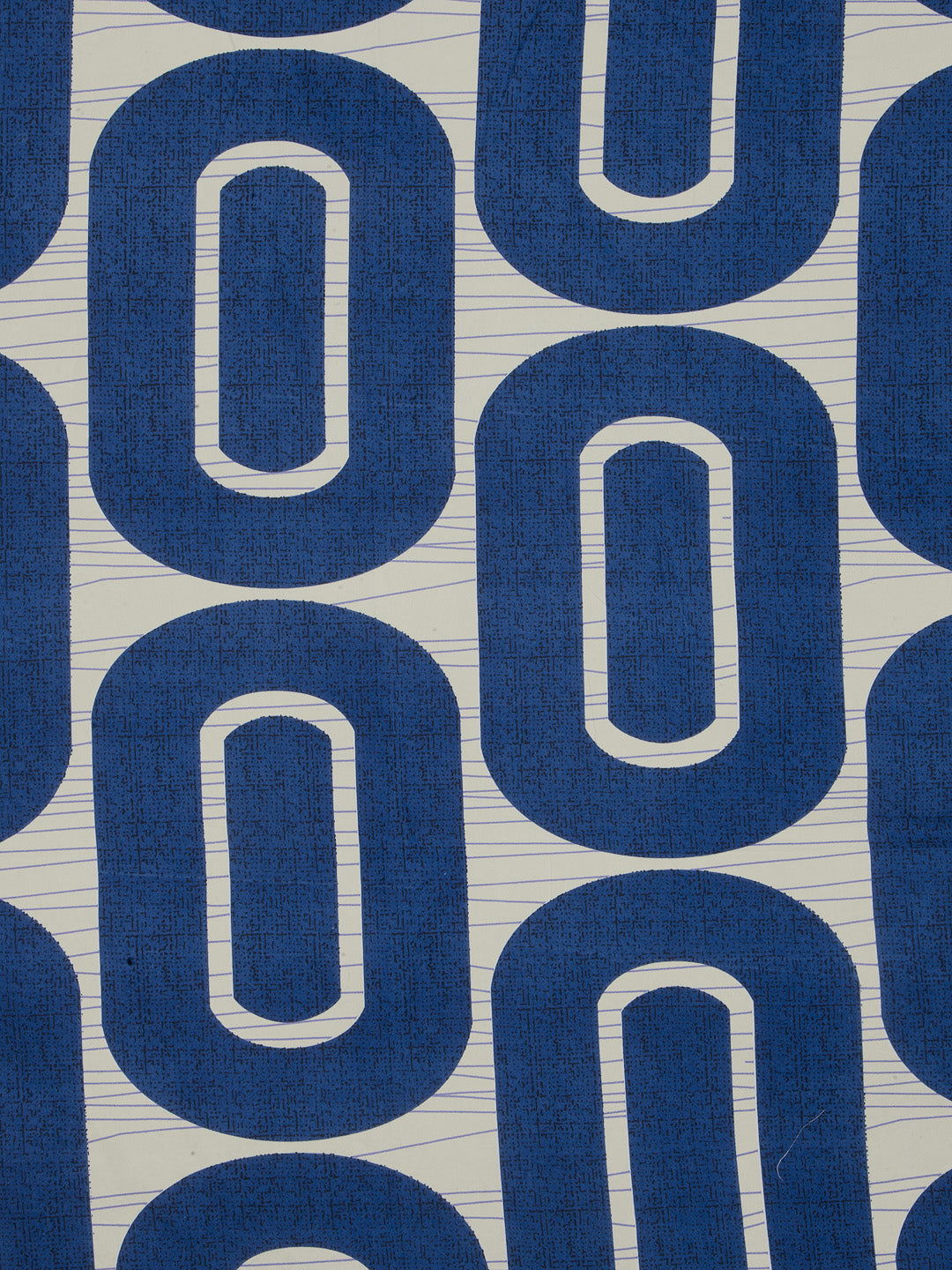 Arrabi Blue Geometric TC Cotton Blend 6 Seater Table Cover (180 x 130 cm)