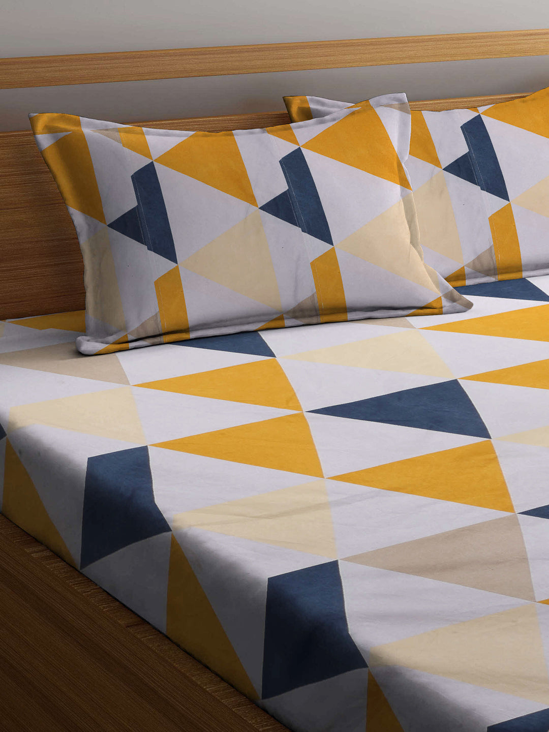ARRABI® Super King Size Elastic Fitted Bedsheet with Two Pillow Covers (260 x 260 cm) (Luxury Collection)