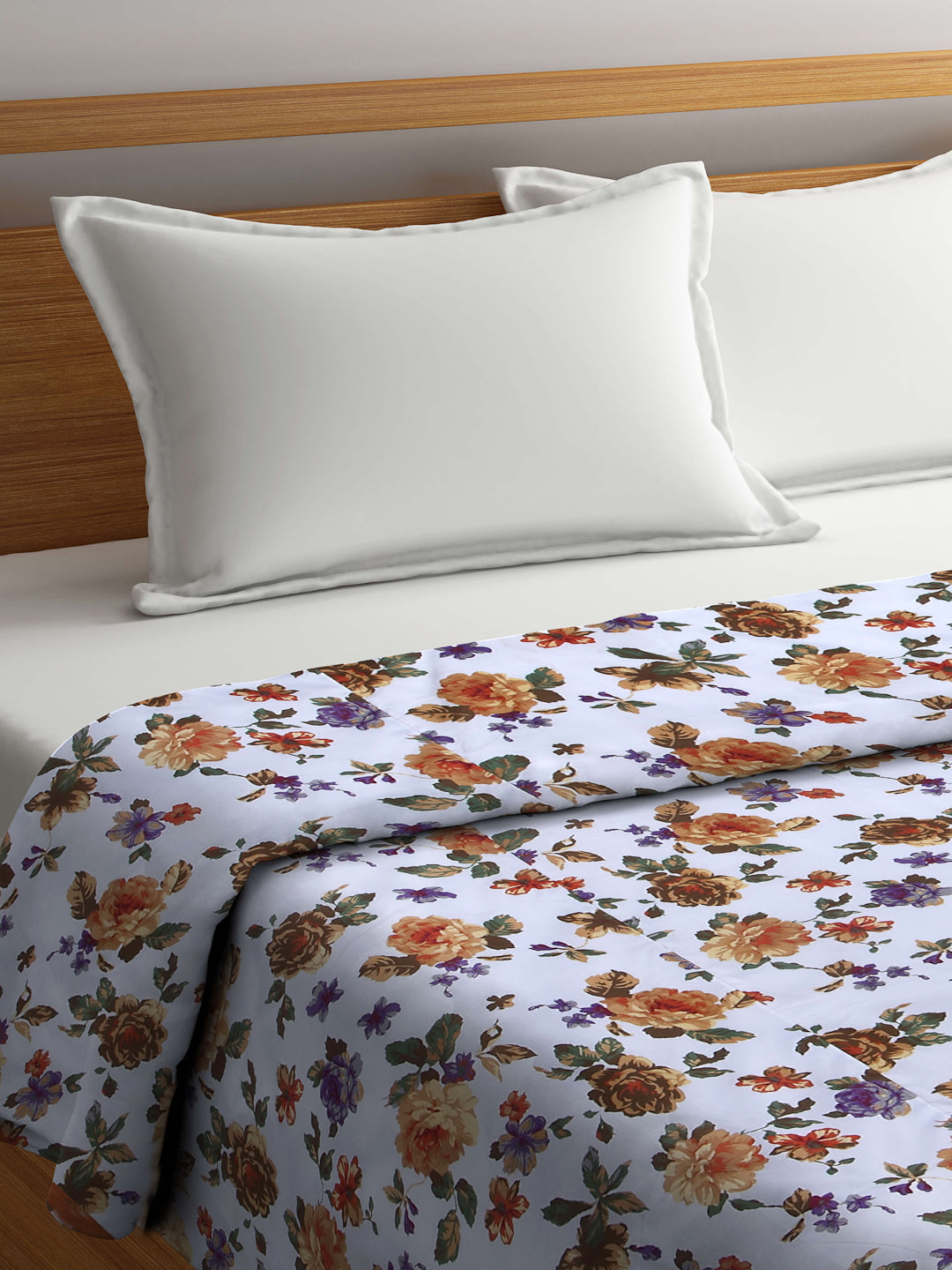 Arrabi Multi Floral TC Cotton Blend 300 GSM King Size Double Dohar (240 x 210 cm)