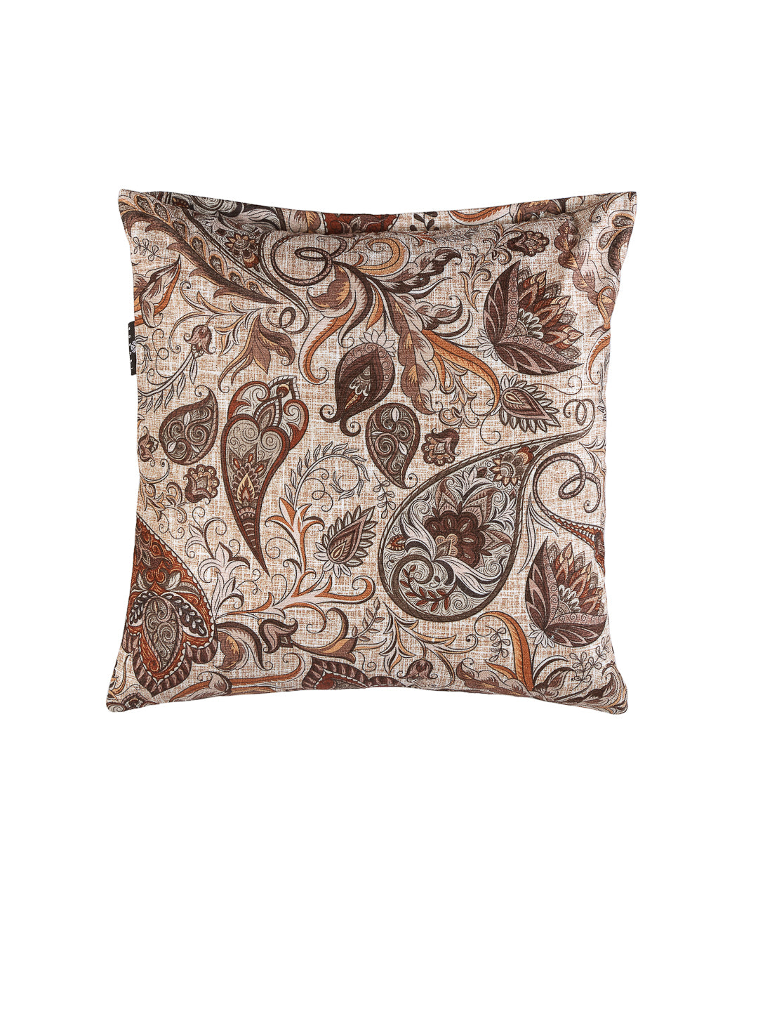 Arrabi Brown Indian TC Cotton Blend Cushion Covers (Pack of 5) (40 x 40 cm)