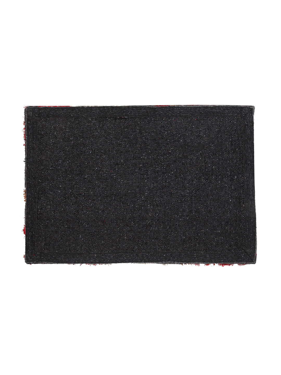 Arrabi Red Geometric Synthetic Full Size Floor Mat (60 X 40 cm) (Pack of 2)