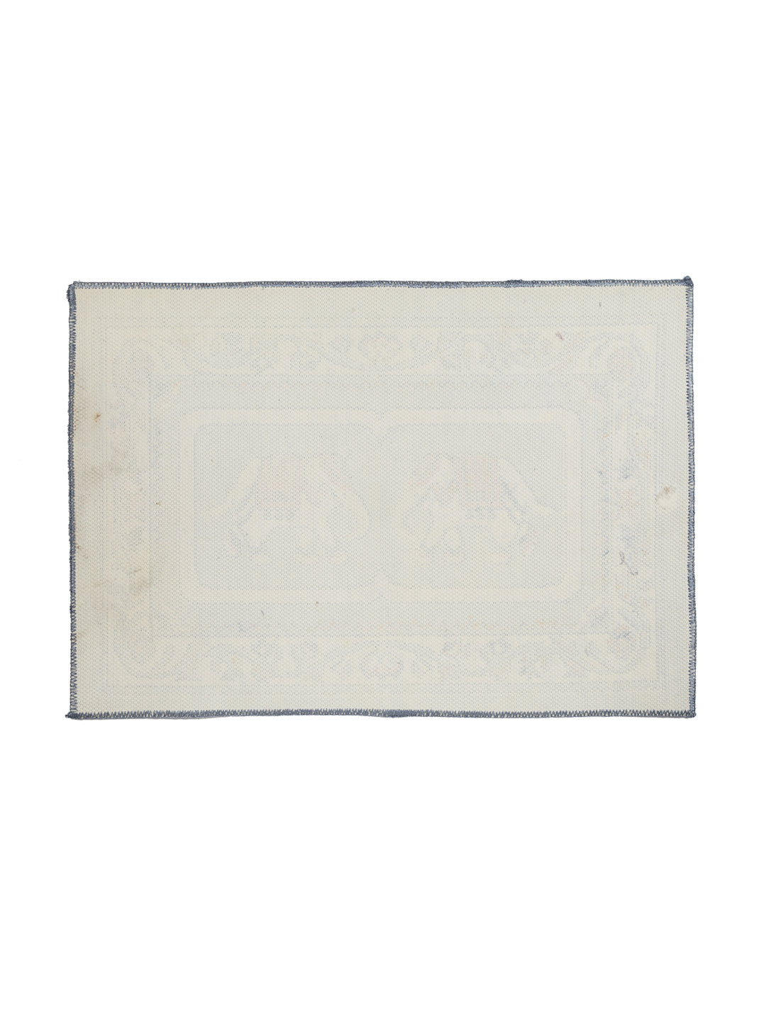 Arrabi Blue Indian Synthetic Full Size Floor Mat (60 X 40 cm) (Pack of 2)