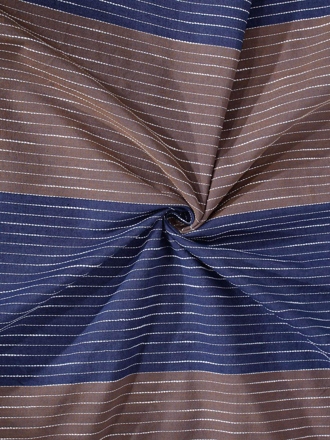 Arrabi Multi Stripes Handwoven Cotton Super King Size Bedsheet with 2 Pillow Covers (270 X 260 cm)