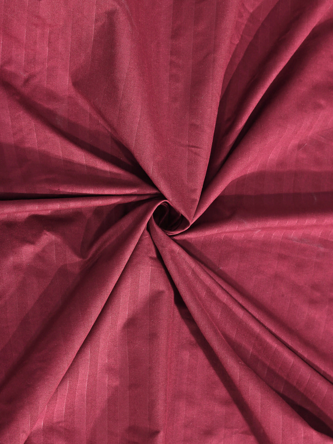 Arrabi Red Stripes TC Cotton Blend Double Size Bedsheet with 2 Pillow Covers (250 x 220 cm)