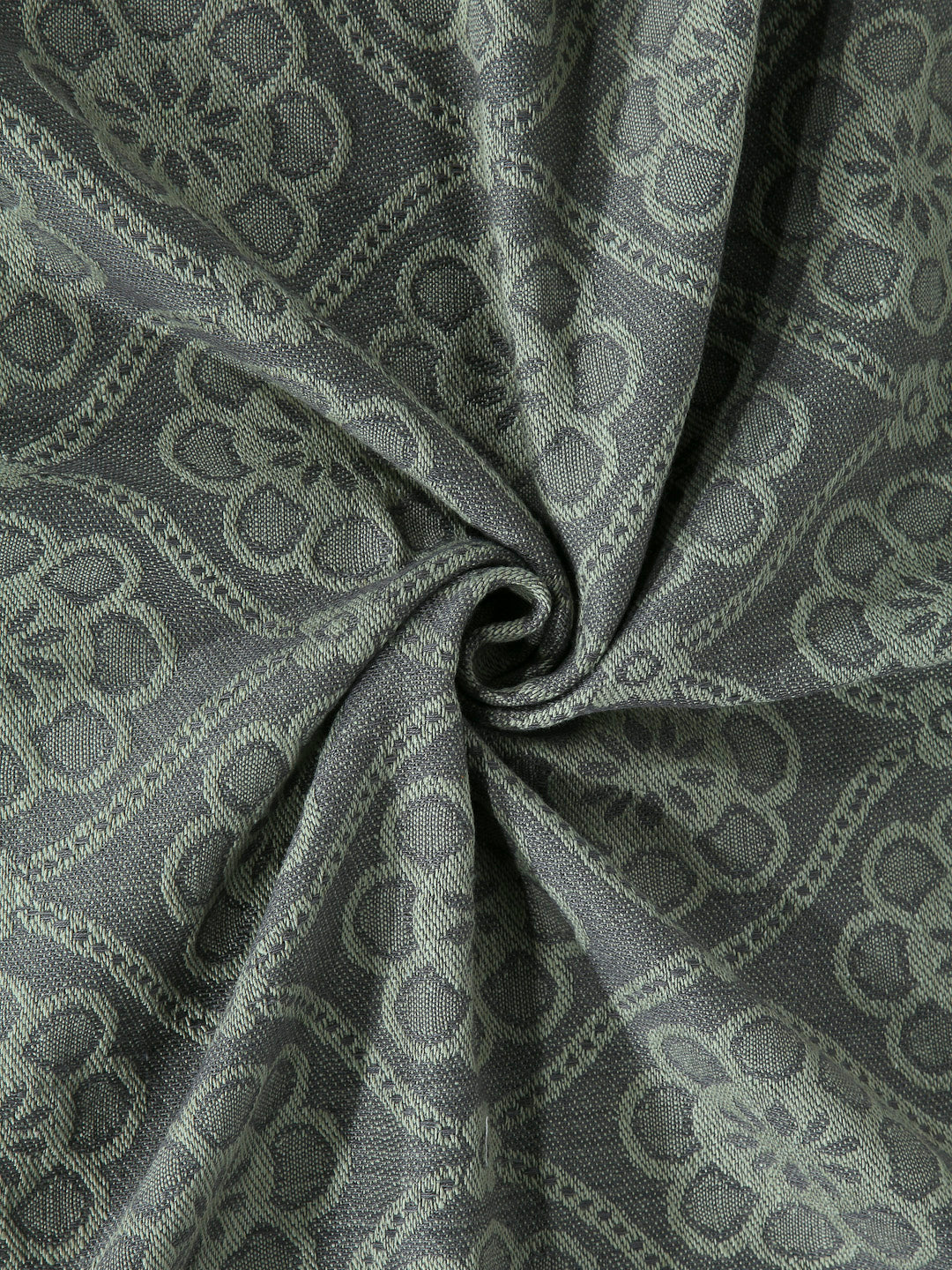 Arrabi Grey Floral Handwoven Cotton Single Size Bedsheet with 1 Pillow Cover (230 X 150 cm)