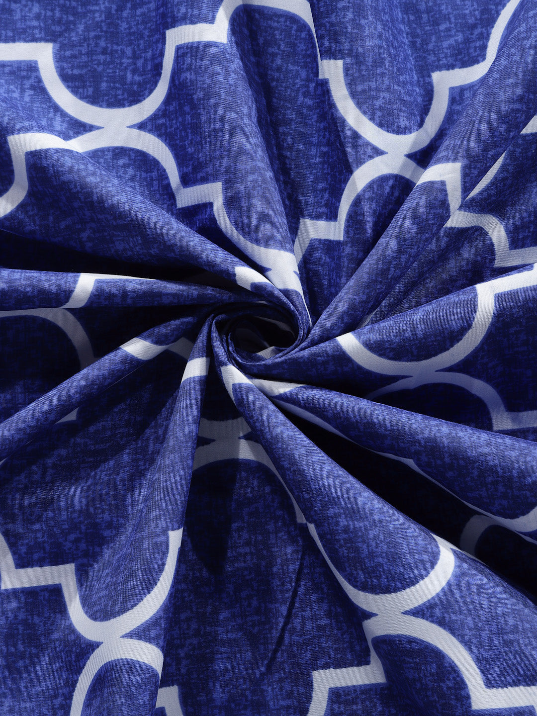 Arrabi Blue Indian TC Cotton Blend Single Size Bedsheet with 1 Pillow Cover (220 X 150 cm)