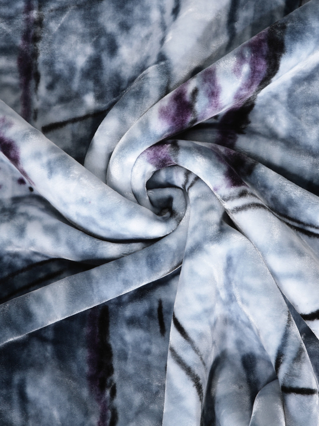Arrabi Blue Abstract Wool Blend 950 GSM Full Size Double Bed Blanket (230 X 200 cm)