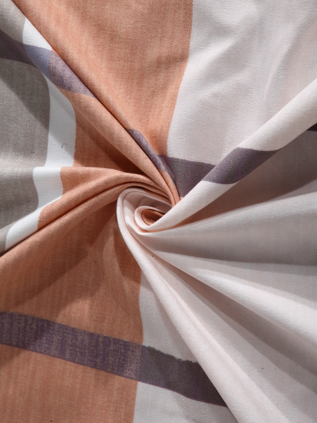 Arrabi Multi Checks TC Cotton Blend Single Size Bedsheet with 1 Pillow Cover ( 215 X 150 cm)