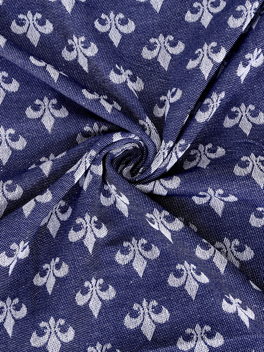 Arrabi Blue Abstract Handwoven Cotton Double Size Bedsheet with 2 Pillow Covers (260 x 230 cm)