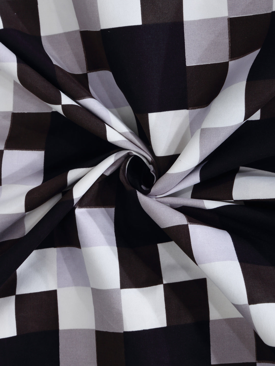 Arrabi Black Graphic TC Cotton Blend King Size Bedsheet with 2 Pillow Covers (250 X 215 cm)