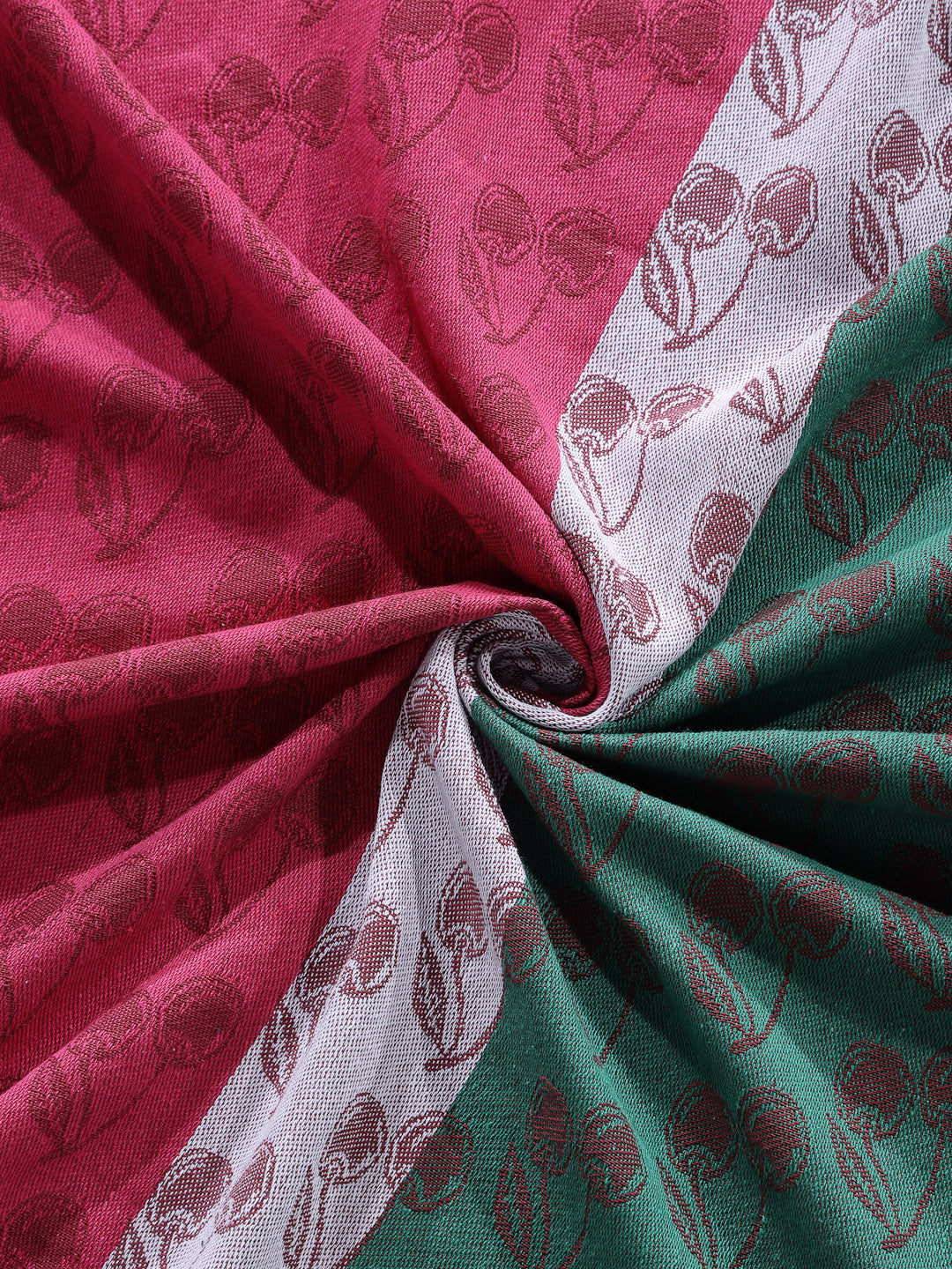 Arrabi Multi Graphic Handwoven Cotton Super King Size Bedsheet with 2 Pillow Covers (270 X 270 cm)