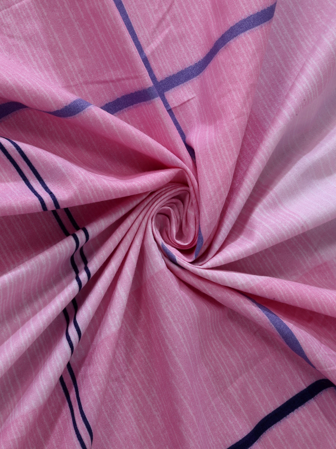 Arrabi Pink Geometric TC Cotton Blend King Size Bedsheet with 2 Pillow Covers (250 X 215 cm)