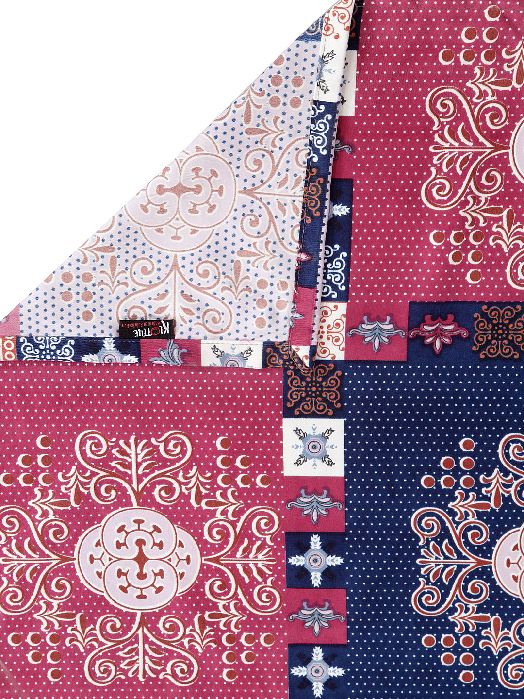 Arrabi Multi Indian TC Cotton Blend King Size Bedsheet with 2 Pillow Covers (250 X 215 cm)