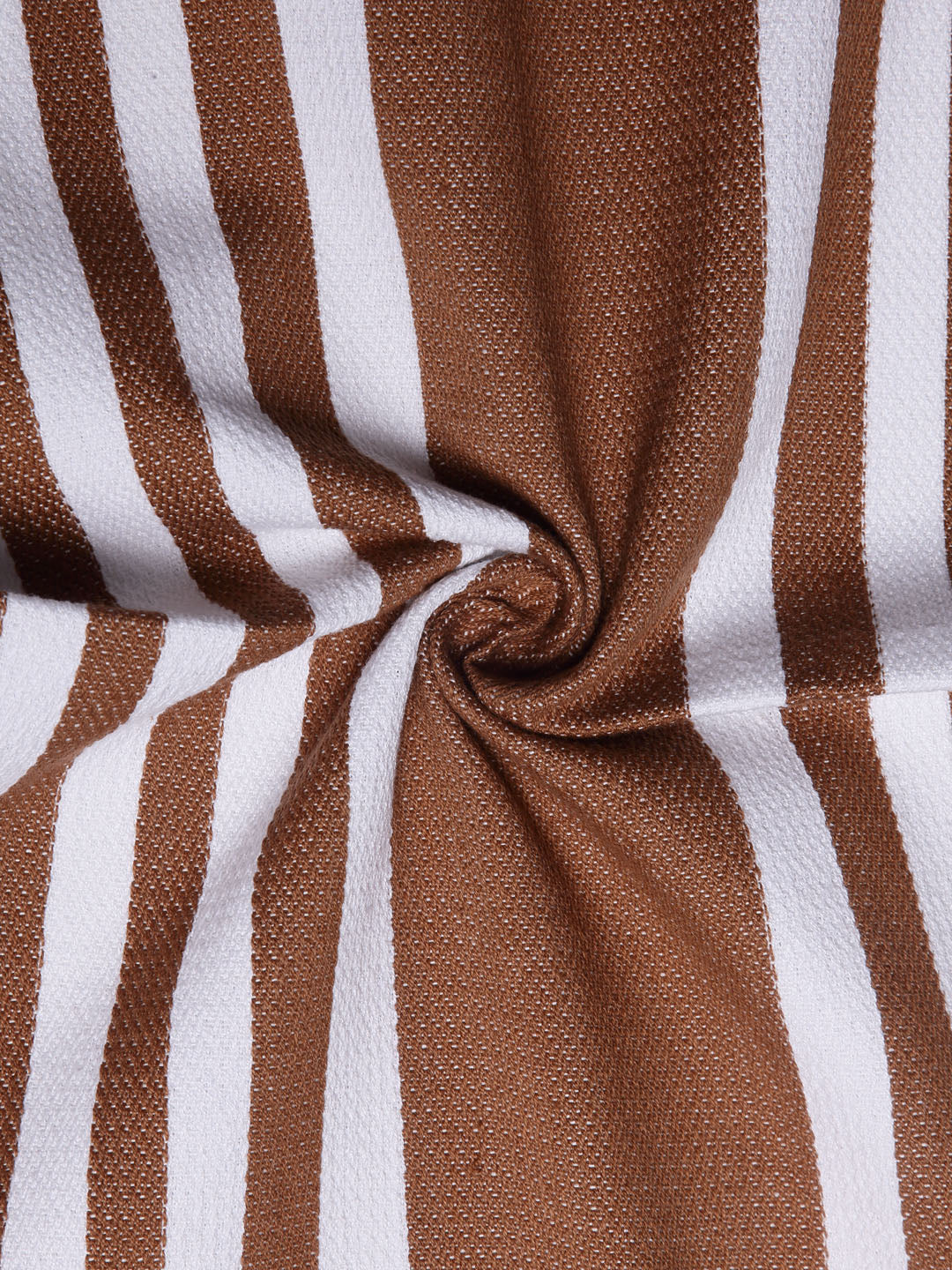 Arrabi Brown Stripes Handwoven Cotton Hand Towel (Set of 5) (85 X 35 cm)