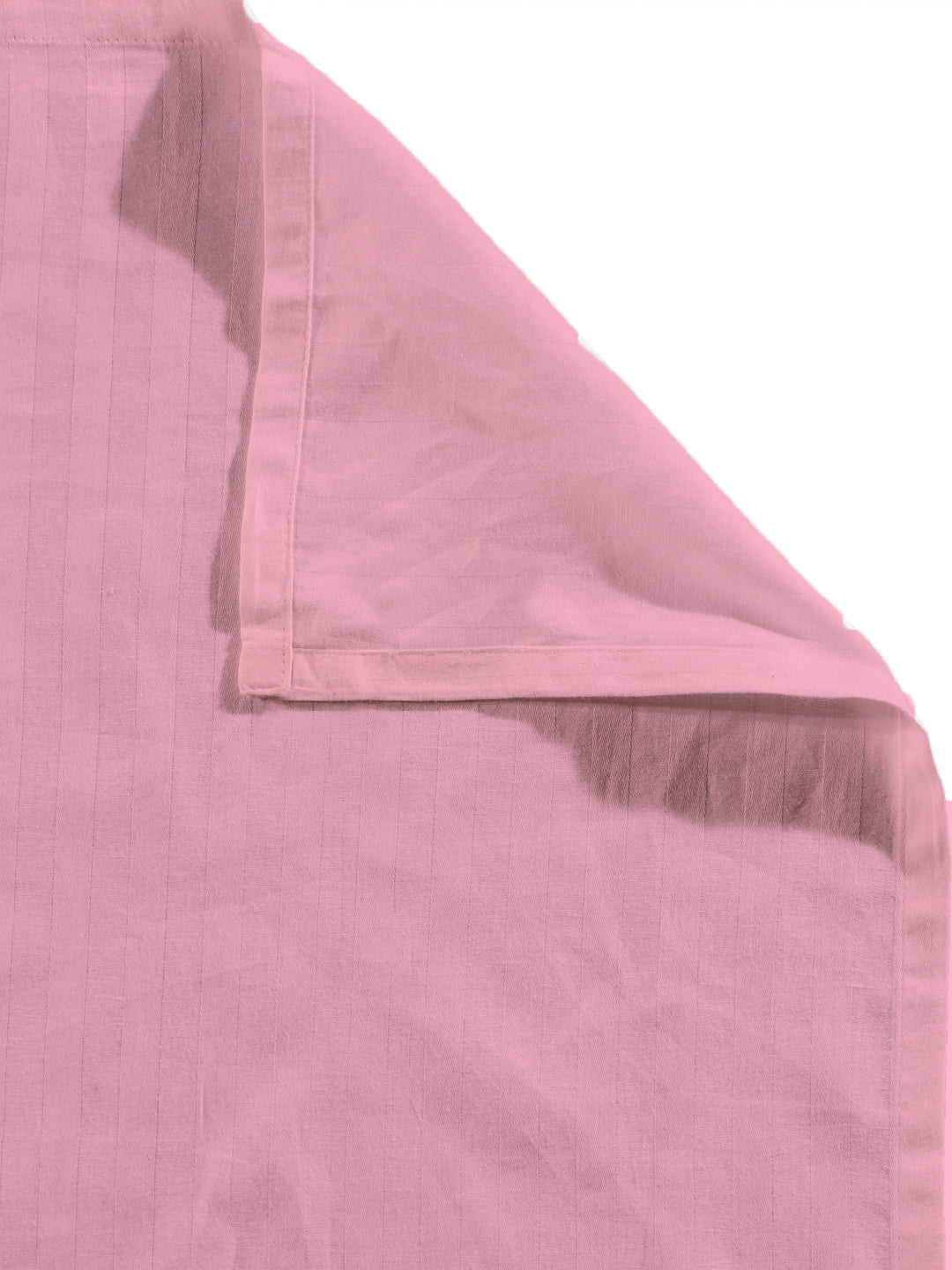 Arrabi Pink Stripes TC Cotton Blend Single Size Bedsheet with 1 Pillow Cover (220 X 150 cm)