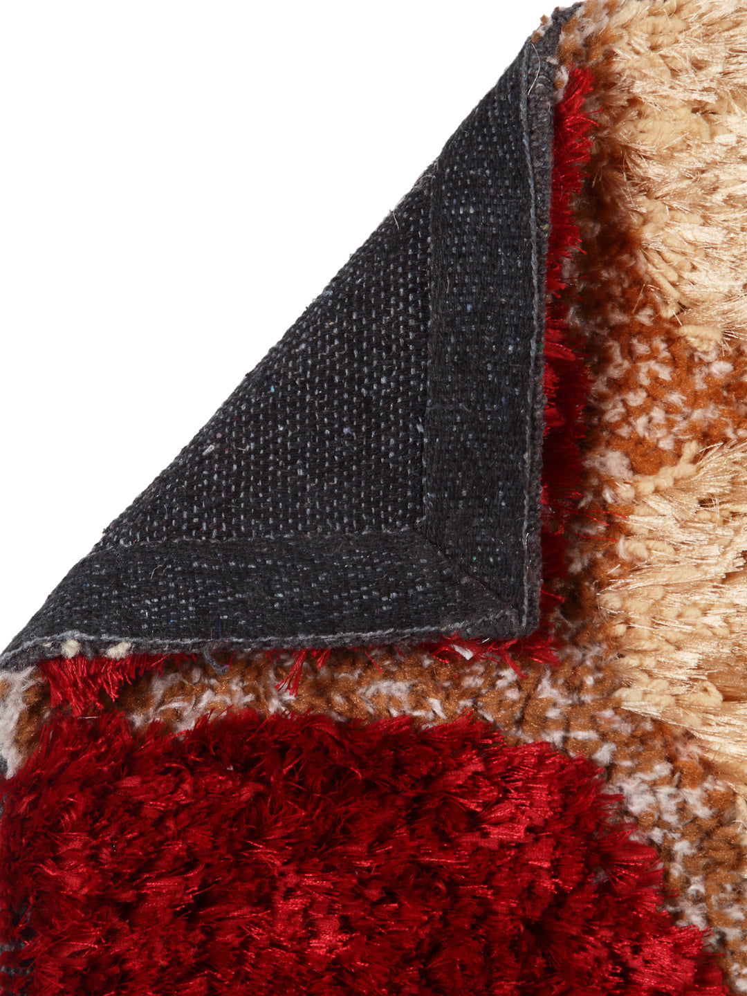Arrabi Red Geometric Synthetic Full Size Floor Mat (60 X 40 cm) (Pack of 2)