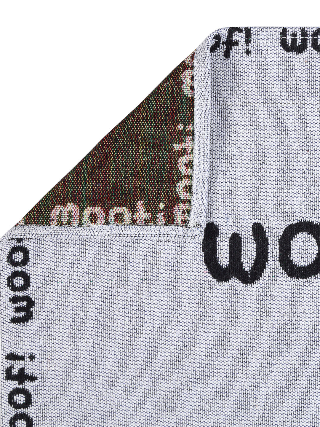 Arrabi Grey Textured Cotton Blend Full Size Table Mat (Pack of 6) (42 x 32 cm)