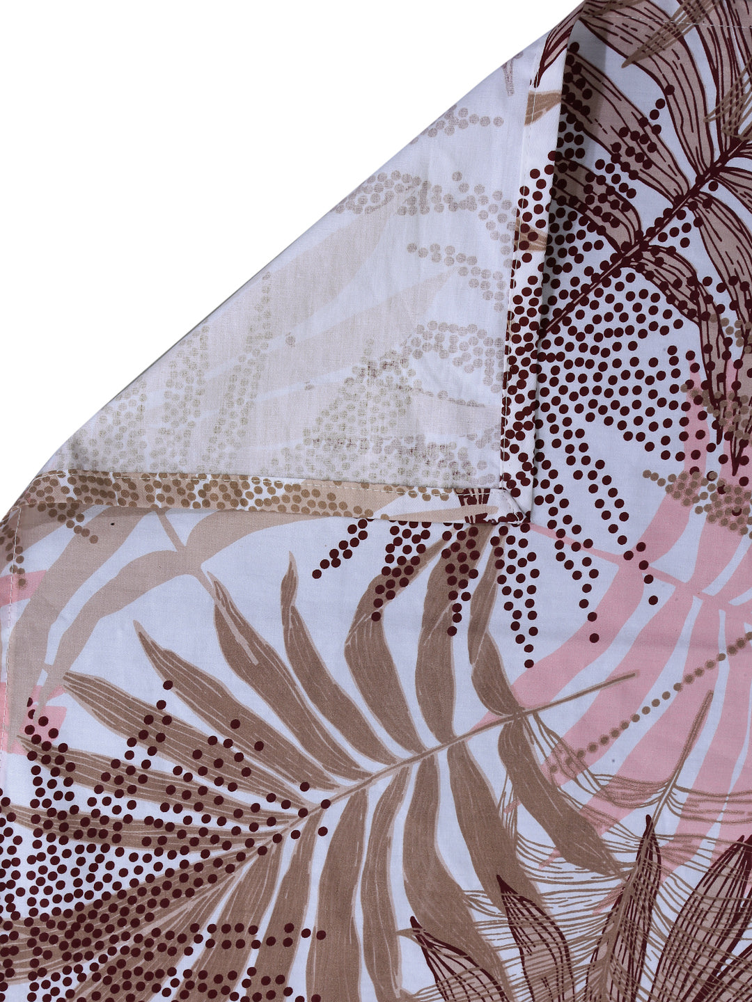 Arrabi Multi Leaf 100% Cotton King Size Double Bedsheet with 2 Pillow Covers (250 X 215 cm)