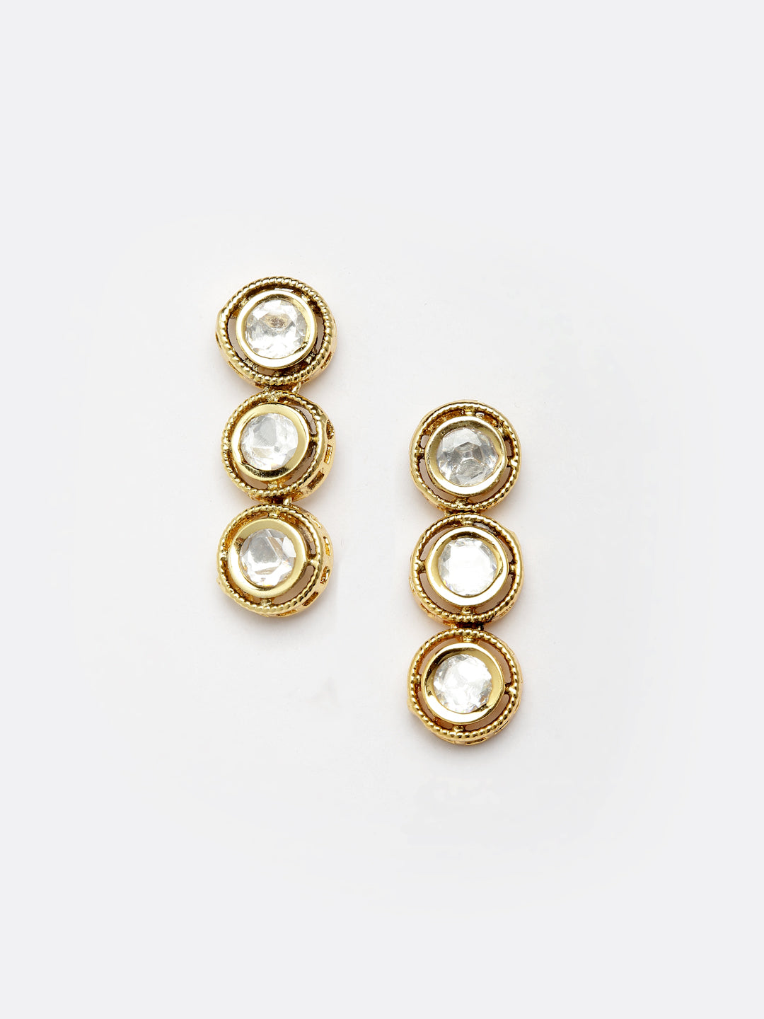 Arrabi Gold Handcrafted Jewellery Set with 2 Earrings(30 cm)