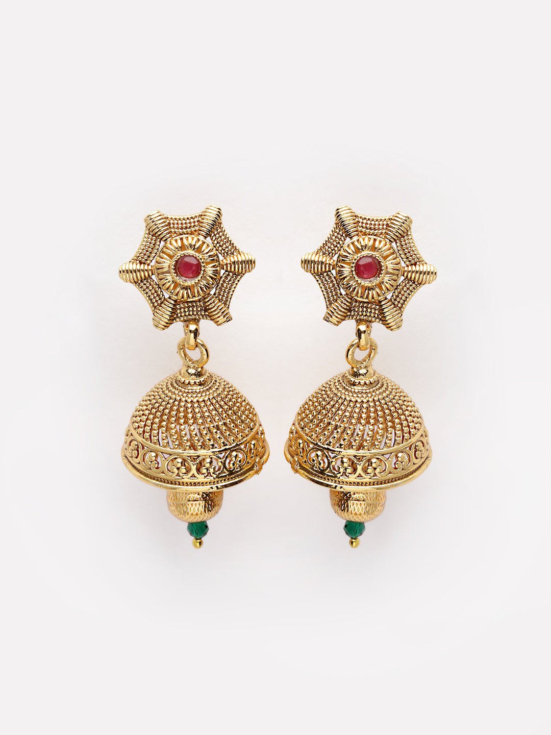 Arrabi Gold Handcrafted Jewellery Set with 2 Earrings (56 cm)