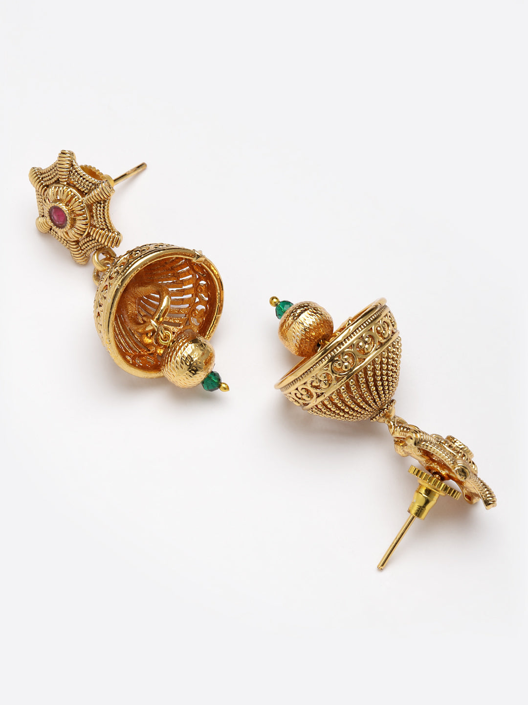 Arrabi Gold Handcrafted Jewellery Set with 2 Earrings (56 cm)