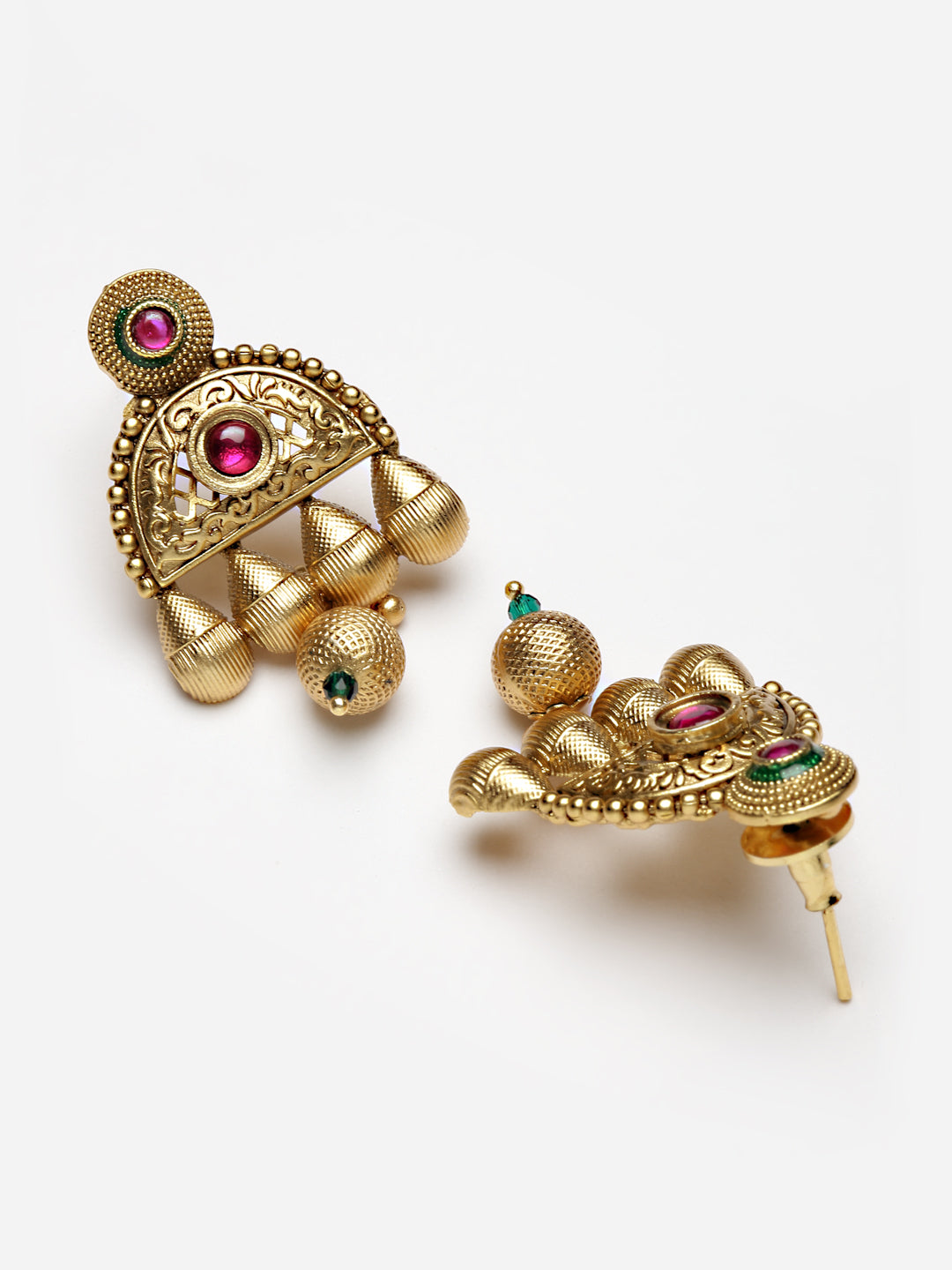 Arrabi Multi Handcrafted Jewellery Set with 2 Earrings(30 cm)