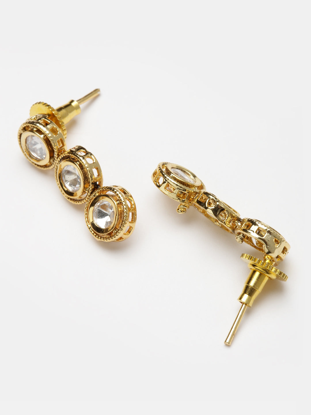 Arrabi Gold Handcrafted Jewellery Set with 2 Earrings(30 cm)
