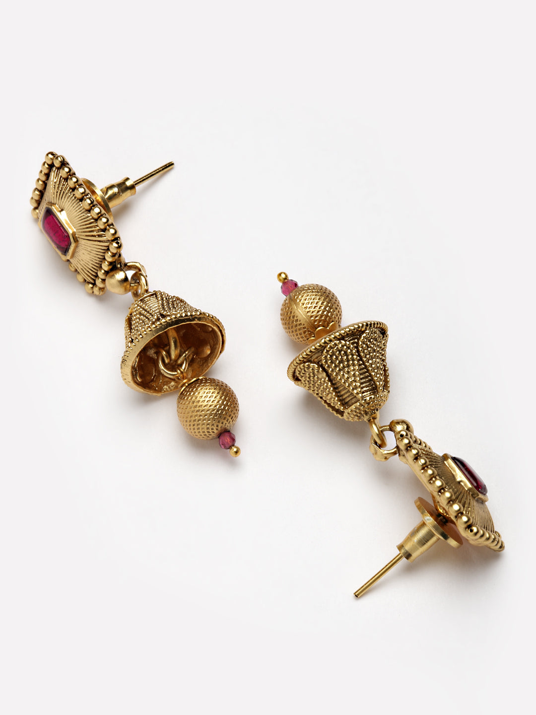 Arrabi Gold Handcrafted Jewellery Set with 2 Earrings(30 cm)
